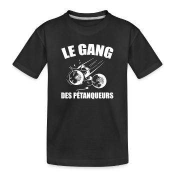 Pétanque - Bouliste - Fan de Pétanque - T-shirt bio Premium Enfant - noir - Devant