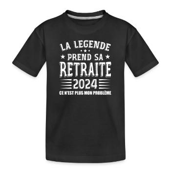 Retraite, Retraité, Retraitée - T-shirt bio Premium Enfant - noir - Devant