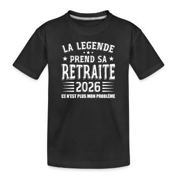 Retraite, Retraité, Retraitée - T-shirt bio Premium Enfant - noir - Devant