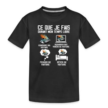 Voiture Cadeau Fan De Voiture - Voiture vintage - T-shirt bio Premium Enfant - noir - Devant