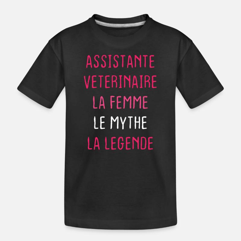 Assistante Veterinaire - T-shirt bio Premium Enfant - noir