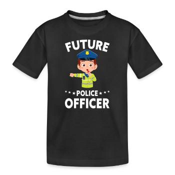 Bureau de Police des Policiers - T-shirt bio Premium Enfant - noir - Devant