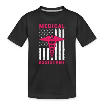 Medical Assistant American Flag Medical Assistant - T-shirt bio Premium Enfant - noir - Devant
