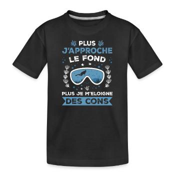 The closer I get to the bottom, the farther away I get from the jerks - Kids' Premium Organic T-Shirt - black - Front