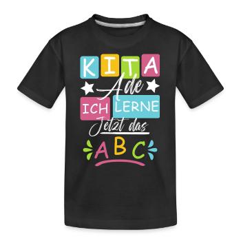 Kita Abgänger 2025 - Kinder Premium Bio T-Shirt - Schwarz - Vorne