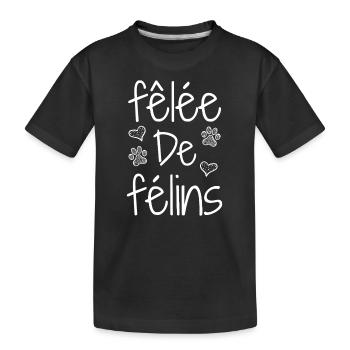 GEKNACKT MIT KATZEN! (chat) - Wortspiele - François - Kinder Premium Bio T-Shirt - Schwarz - Vorne