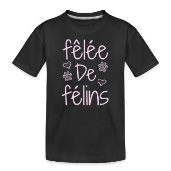 GEKNACKT MIT KATZEN! (chat) - Wortspiele - François - Kinder Premium Bio T-Shirt - Schwarz - Vorne