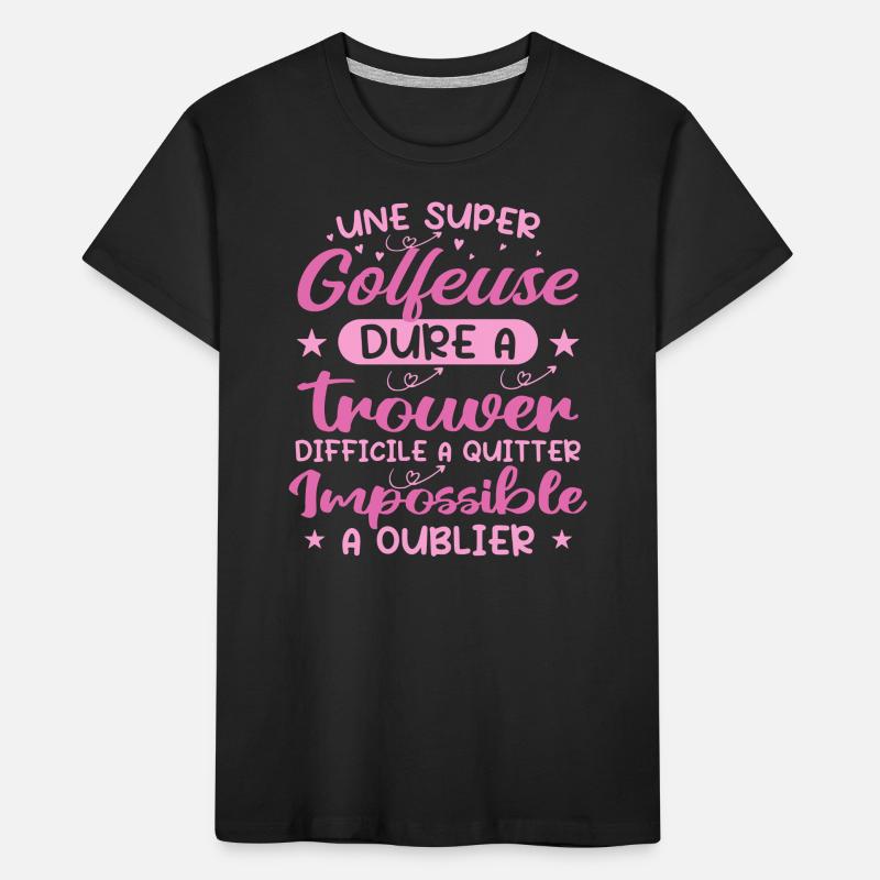 Une Super Golfeuse - Cadeau golfeuse T-shirt bio Premium Enfant