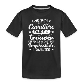 A Super Rider - Rider Gift - Kids' Premium Organic T-Shirt - black - Front