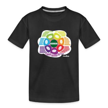 Fleur de permaculture - T-shirt bio Premium Enfant - noir - Devant