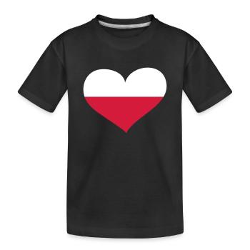 Polen Herz; Heart Poland - T-shirt bio Premium Enfant - noir - Devant