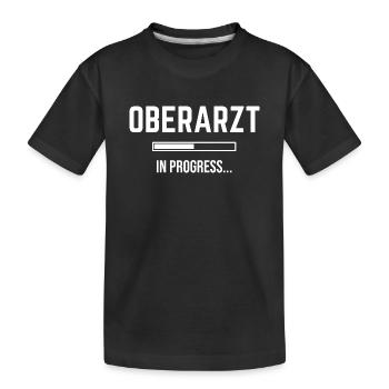 Senior Physician In Progress - Kids' Premium Organic T-Shirt - black - Front