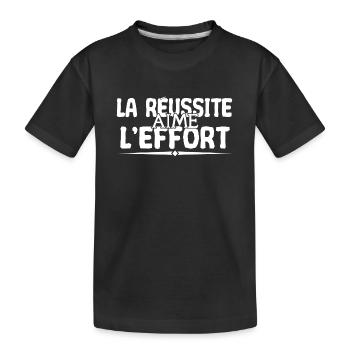La réussite aime l'effort business - T-shirt bio Premium Enfant - noir - Devant