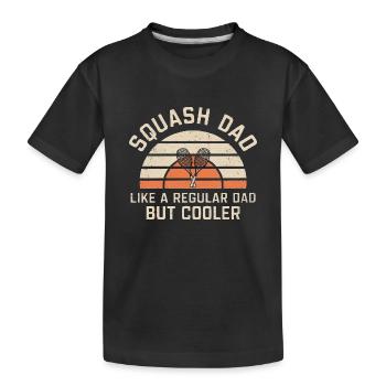 Squash Dad Like A Regular Dad But Cooler - Kids' Premium Organic T-Shirt - black - Front
