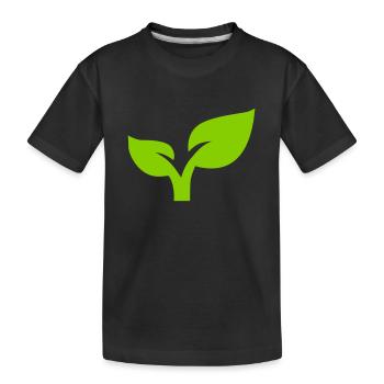 Plant - Kids' Premium Organic T-Shirt - black - Front