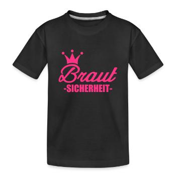 Braut Sicherheit - Kinder Premium Bio T-Shirt - Schwarz - Vorne
