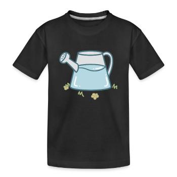 Arrosoir sucré - T-shirt bio Premium Enfant - noir - Devant