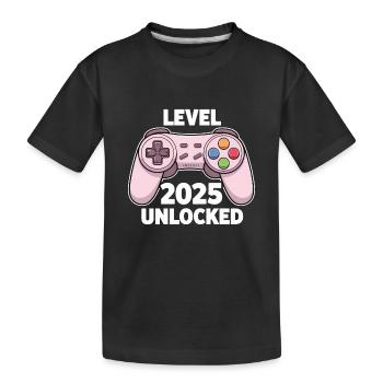 Level 2025 Unlocked - Kinder Premium Bio T-Shirt - Schwarz - Vorne