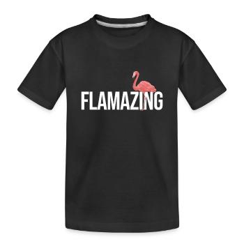 Flamazing - Perfekte Geschenk für Tierliebhaber - Kinder Premium Bio T-Shirt - Schwarz - Vorne