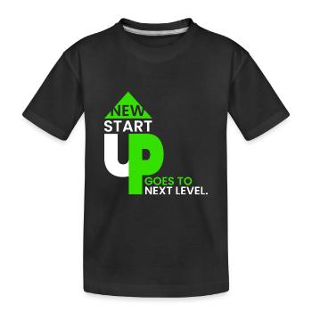 Une nouvelle start-up entre dans le prochain tour. - T-shirt bio Premium Enfant - noir - Devant