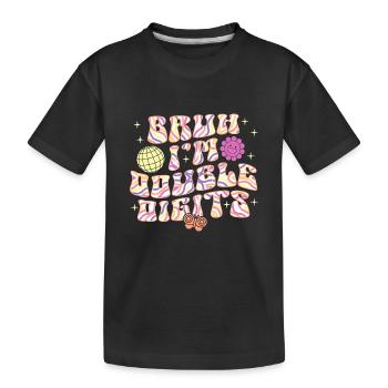10th Birthday Girl Gift Idea Ten Years - Kids' Premium Organic T-Shirt - black - Front