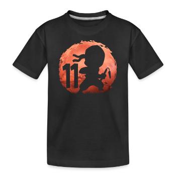 Little Ninja 11th Birthday Boy 11 years old - Kids' Premium Organic T-Shirt - black - Front