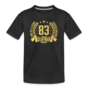 83 years birthday gift 83 years - Kids' Premium Organic T-Shirt - black - Front