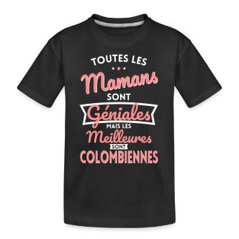 Mamans géniales les meilleures sont Colombiennes - T-shirt bio Premium Enfant - noir - Devant