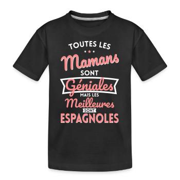 Mamans géniales les meilleures sont Espagnoles - T-shirt bio Premium Enfant - noir - Devant