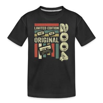 Millésime 2004 - Citation d’anniversaire rétro 2004 - T-shirt bio Premium Enfant - noir - Devant