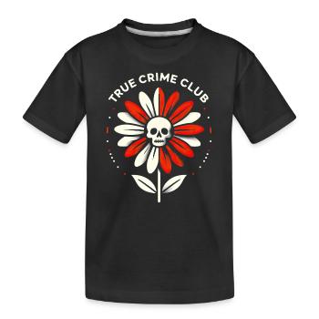 Skull Bloom Rätsel - Kinder Premium Bio T-Shirt - Schwarz - Vorne