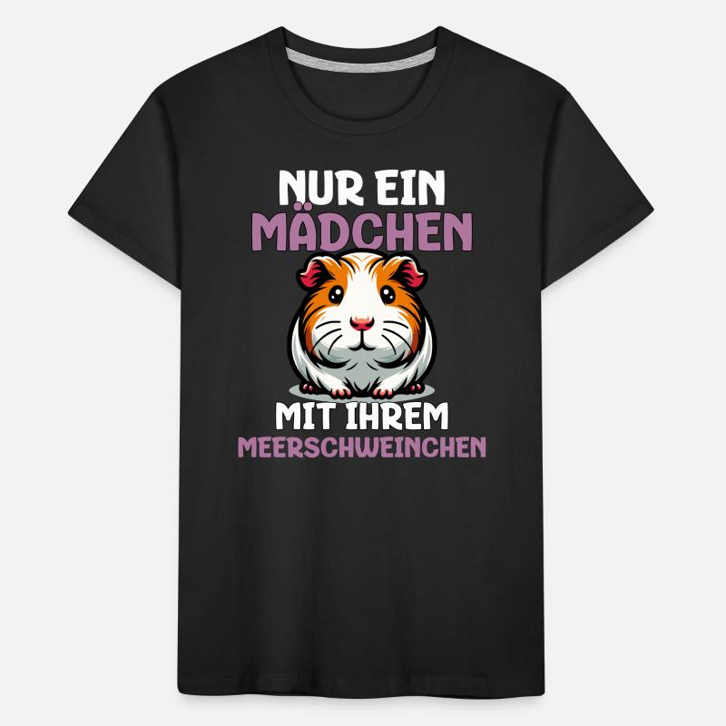 Nur Ein Mädchen Mit Ihrem Meerschweinchen Kinder Premium Bio T-Shirt