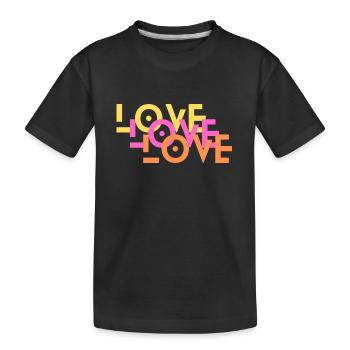 love - Kinder Premium Bio T-Shirt - Schwarz - Vorne