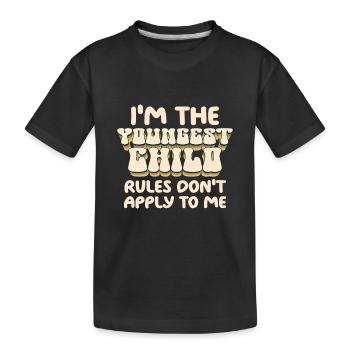 Familie Kinder Geschwister Lustig Geschenkidee - Kinder Premium Bio T-Shirt - Schwarz - Vorne