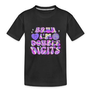 10th Birthday Girl Gift Idea Ten Years - Kids' Premium Organic T-Shirt - black - Front