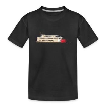 Mississippi-Dampfer - Kinder Premium Bio T-Shirt - Schwarz - Vorne