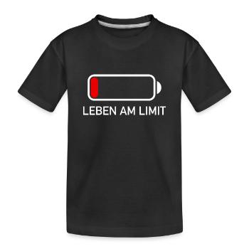 Life on the Limit Drôle disant batterie de téléphone cadeau - T-shirt bio Premium Enfant - noir - Devant