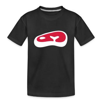 steak - Kids' Premium Organic T-Shirt - black - Front