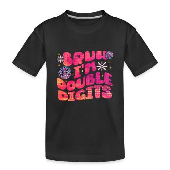 10th Birthday Girl Gift Idea Ten Years - Kids' Premium Organic T-Shirt - black - Front