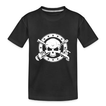 Klempner - Gas, Wasser, ***e - Skull Beruf - Kinder Premium Bio T-Shirt - Schwarz - Vorne
