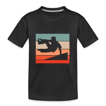 Parkour - Freerunning Design - Kinder Premium Bio T-Shirt - Schwarz - Vorne