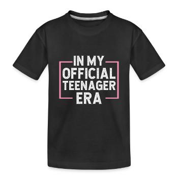 13th Birthday Girl Gift Idea Teen - Kids' Premium Organic T-Shirt - black - Front