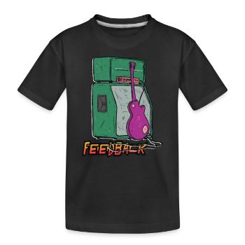 Sound-Feedback-Grafik - Kinder Premium Bio T-Shirt - Schwarz - Vorne