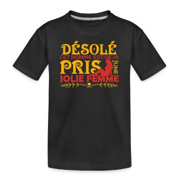 Cadeau Mari Copain Le meilleur copain du monde !! - T-shirt bio Premium Enfant - noir - Devant