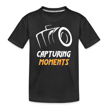 Capturing Moments Camera Photographer - Kinder Premium Bio T-Shirt - Schwarz - Vorne