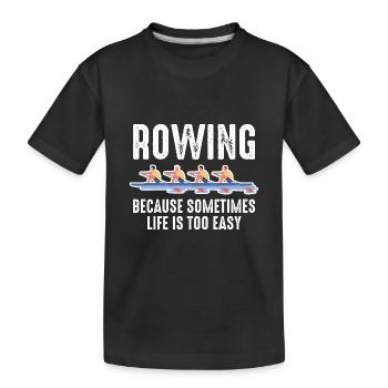 Ramer les hommes parce que parfois la vie est trop facile - T-shirt bio Premium Enfant - noir - Devant