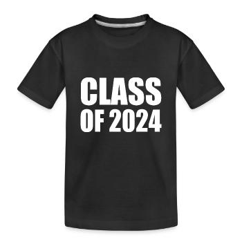Class of 2024 - Kids' Premium Organic T-Shirt - black - Front