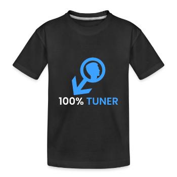 100% Tuner - Kinder Premium Bio T-Shirt - Schwarz - Vorne