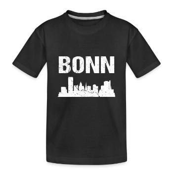 Bonn Skyline Stadt Bonn - Kinder Premium Bio T-Shirt - Schwarz - Vorne