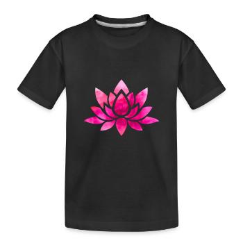 Lotus Flowers Blossom Yoga Lotus - Kids' Premium Organic T-Shirt - black - Front